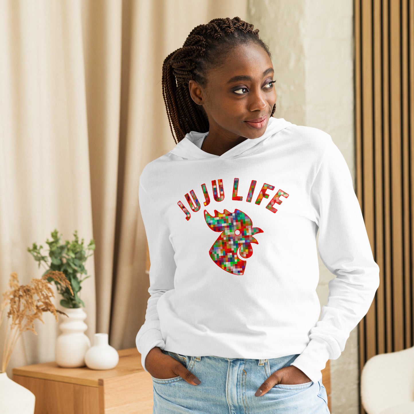 ✨ Juju Life Egun Hooded Long Sleeve Tee – Limited Edition